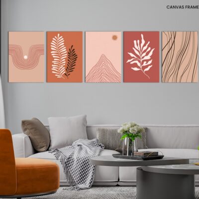 Vector illustration in simple modern style - vertical abstract backgrounds and graphic prints - decorative frames with copy space for text for social media stories in boho