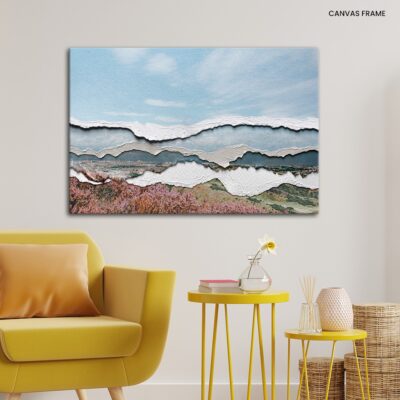 Earth's Embrace Captivating Nature Rendered in Torn Paper Style