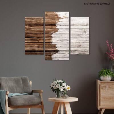Earthy Elegance Pale White and Brown Wooden Textured Flooring with Rustic Charm