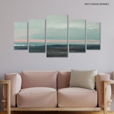Marine Melody Hand-Drawn Oil Illustration of Oceanic Abyss and Frozen Seascape