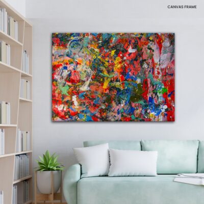 Patriotic Symphony A Dynamic Abstract Canvas in Red_ Blue_ and White
