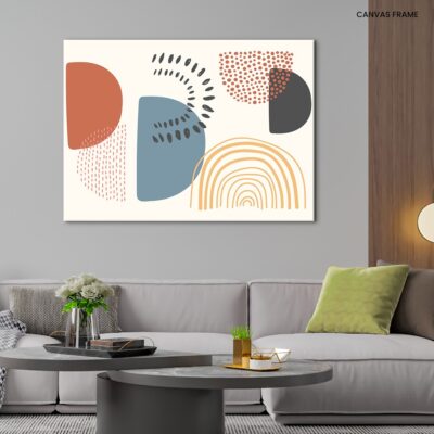 Timeless Elegance Geometric Terracotta Modern Minimalism - Mid Century Inspired Line Art