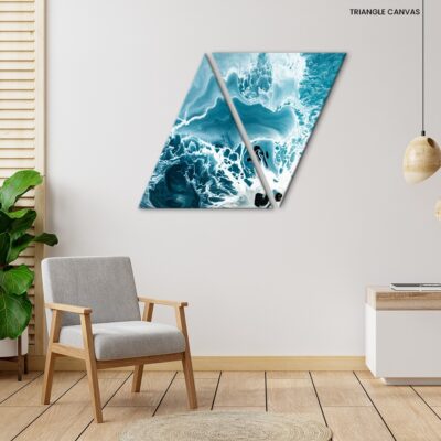 Blue Serenity Abstract Watercolor Grunge Pattern