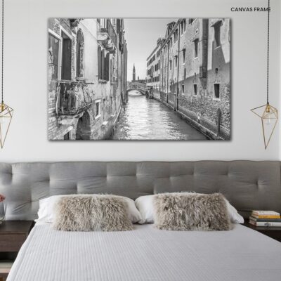 Venetian Serenade Black and White Charms of Rio de la Plate's Canal Architecture